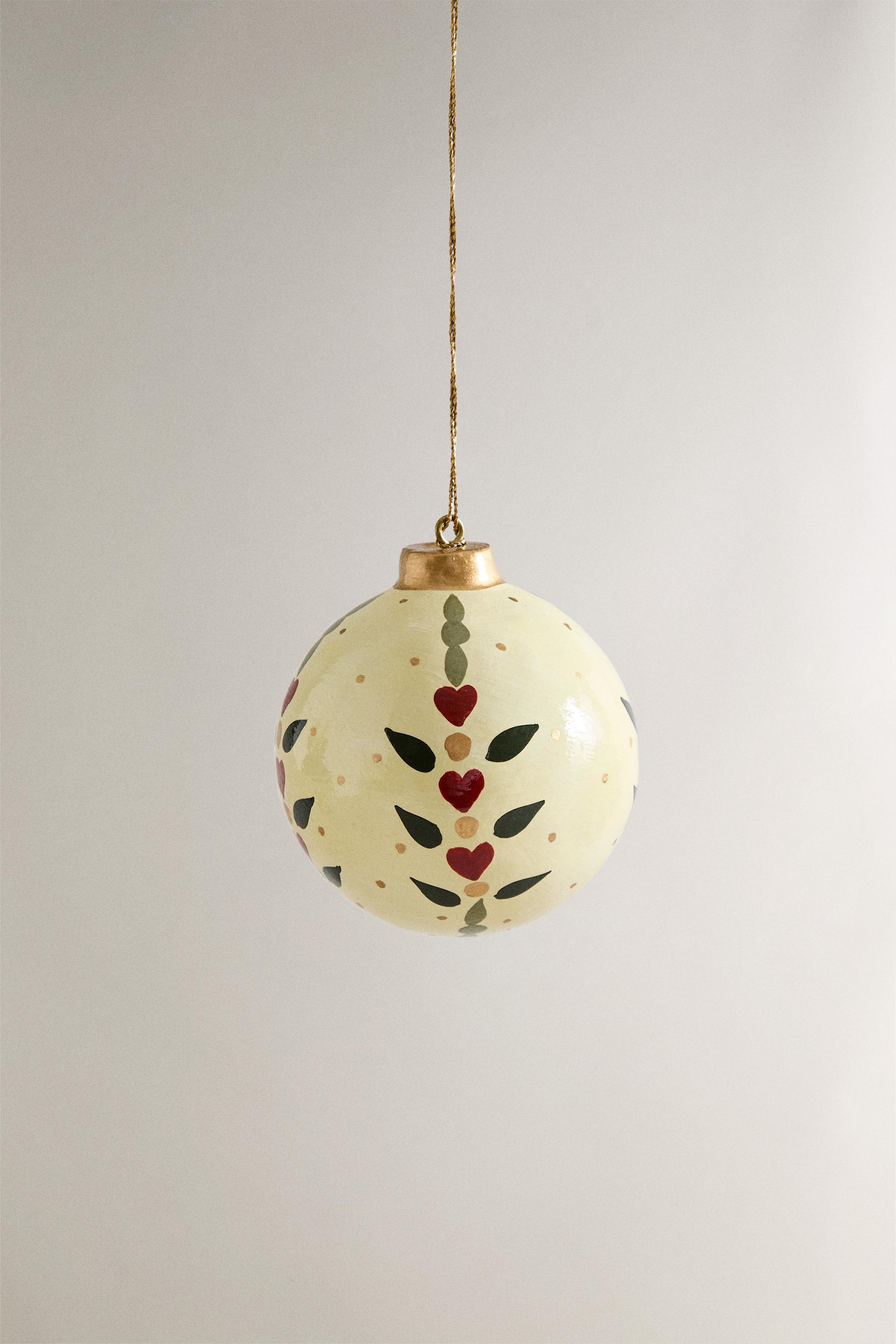 PAPIER-MÂCHÉ BALL CHRISTMAS TREE ORNAMENT